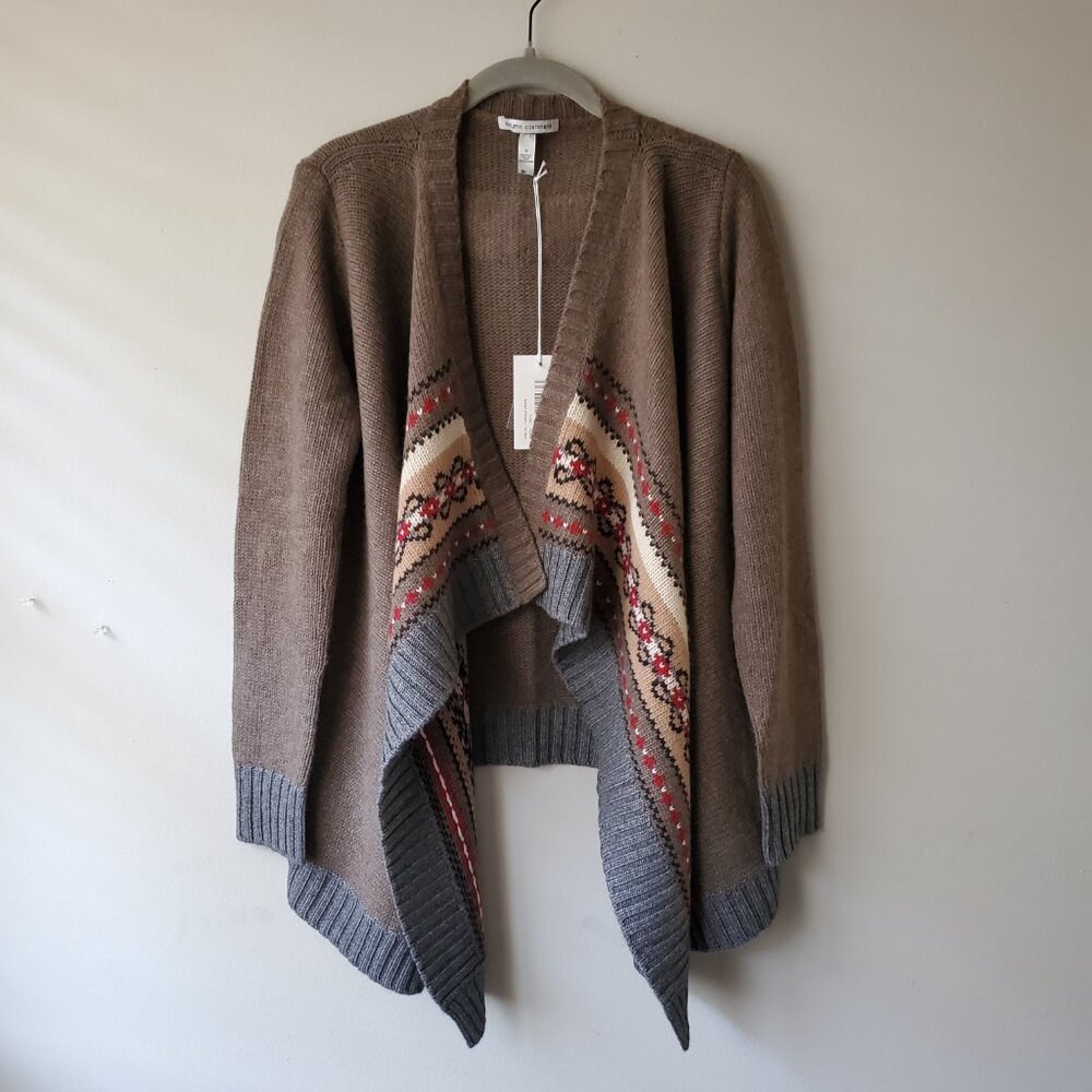 Autumn Cashmere Open-front Draped Cardigan